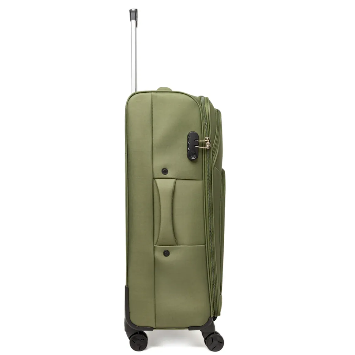Valigia grande trolley da stiva verde Romeo Gigli Milano in tessuto