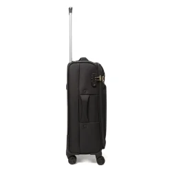 Valigia media trolley nera Romeo Gigli Milano in tessuto resistente