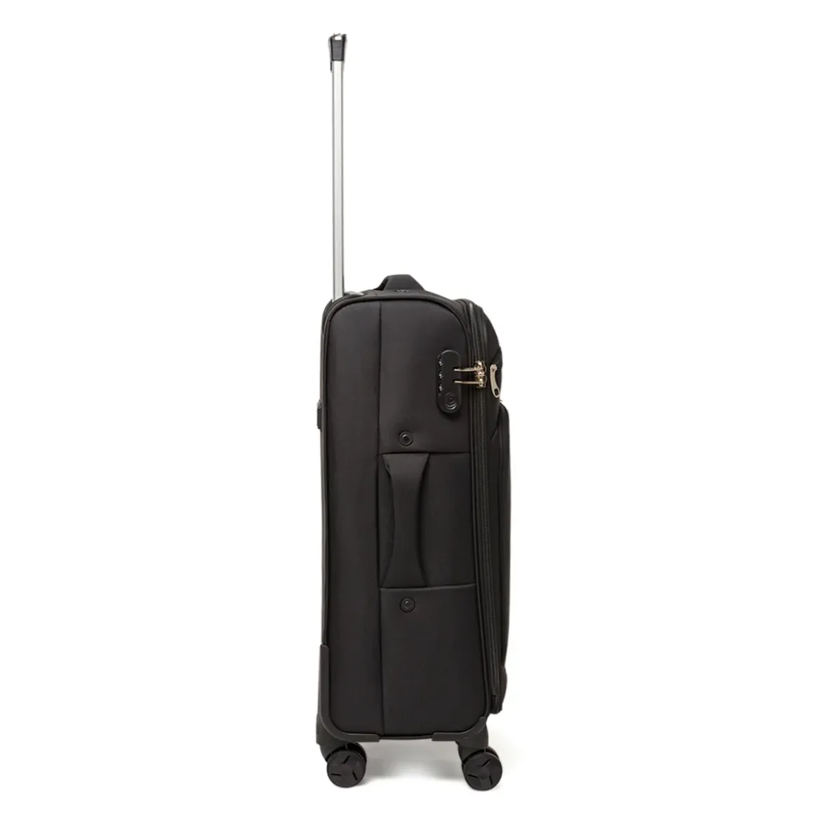 Valigia media trolley nera Romeo Gigli Milano in tessuto resistente