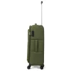 Valigia media verde militare in tessuto Romeo Gigli Milano