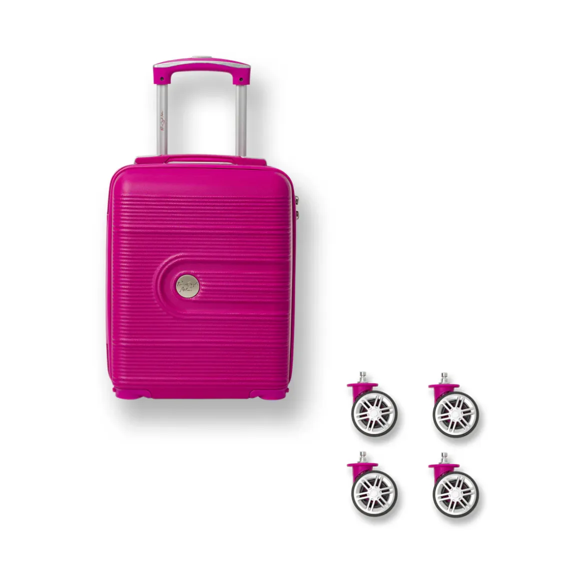 Valigia mini sotto sedile per voli low cost rosa in ABS Romeo Gigli
