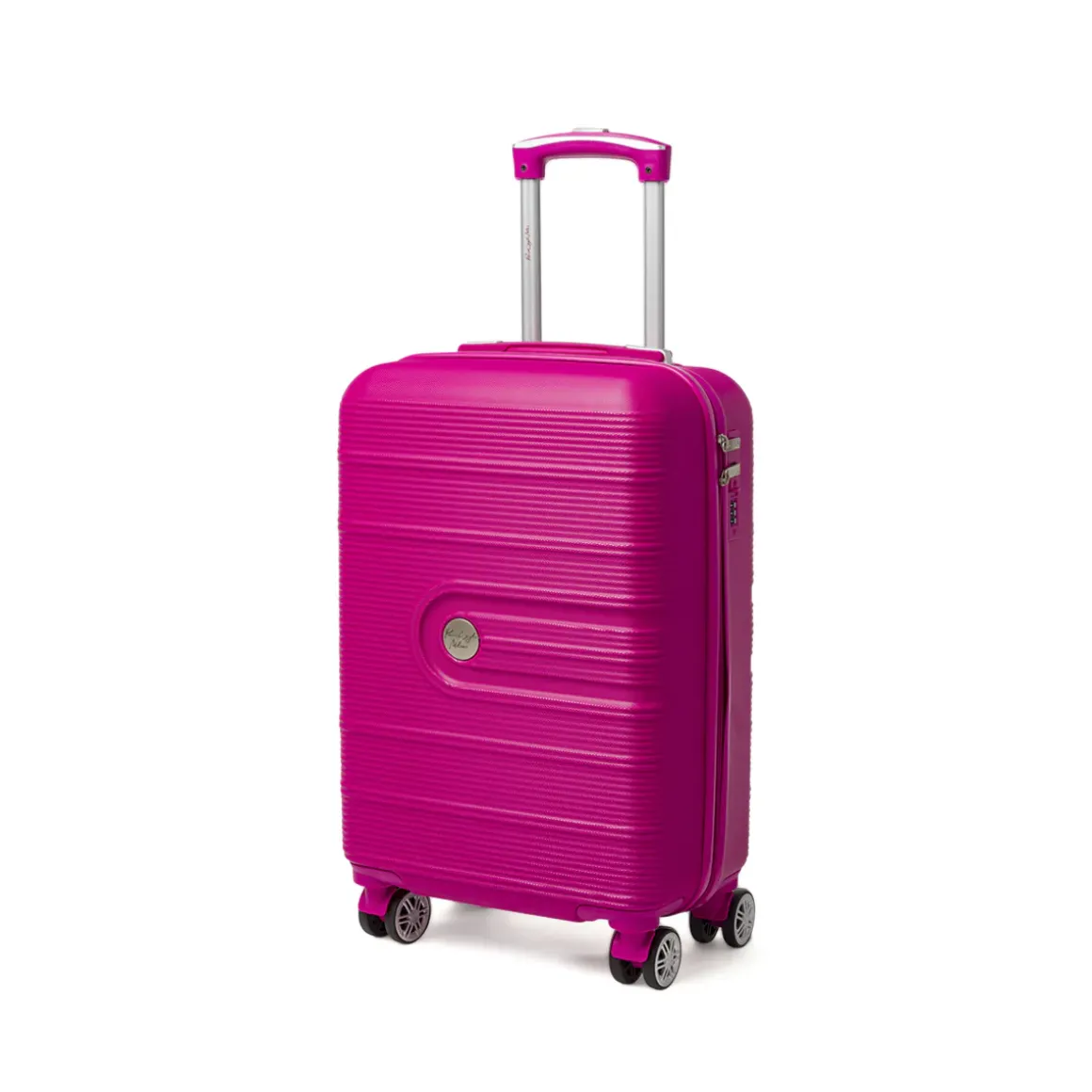 Valigia piccola da cabina rigida fucsia in ABS Romeo Gigli Milano