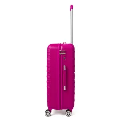 Valigia rigida fucsia con chiusura a combinazione Romeo Gigli Milano