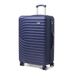 Valigia trolley grande rigida blu da con 4 ruote Romeo Gigli Milano