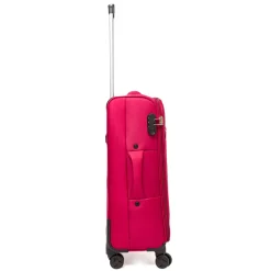Valigia trolley media da stiva Romeo Gigli Milano rossa in tessuto