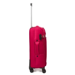 Valigia Trolley media da stiva Romeo Gigli Milano rossa in tessuto