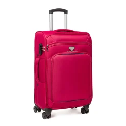 Valigia Trolley media da stiva Romeo Gigli Milano rossa in tessuto