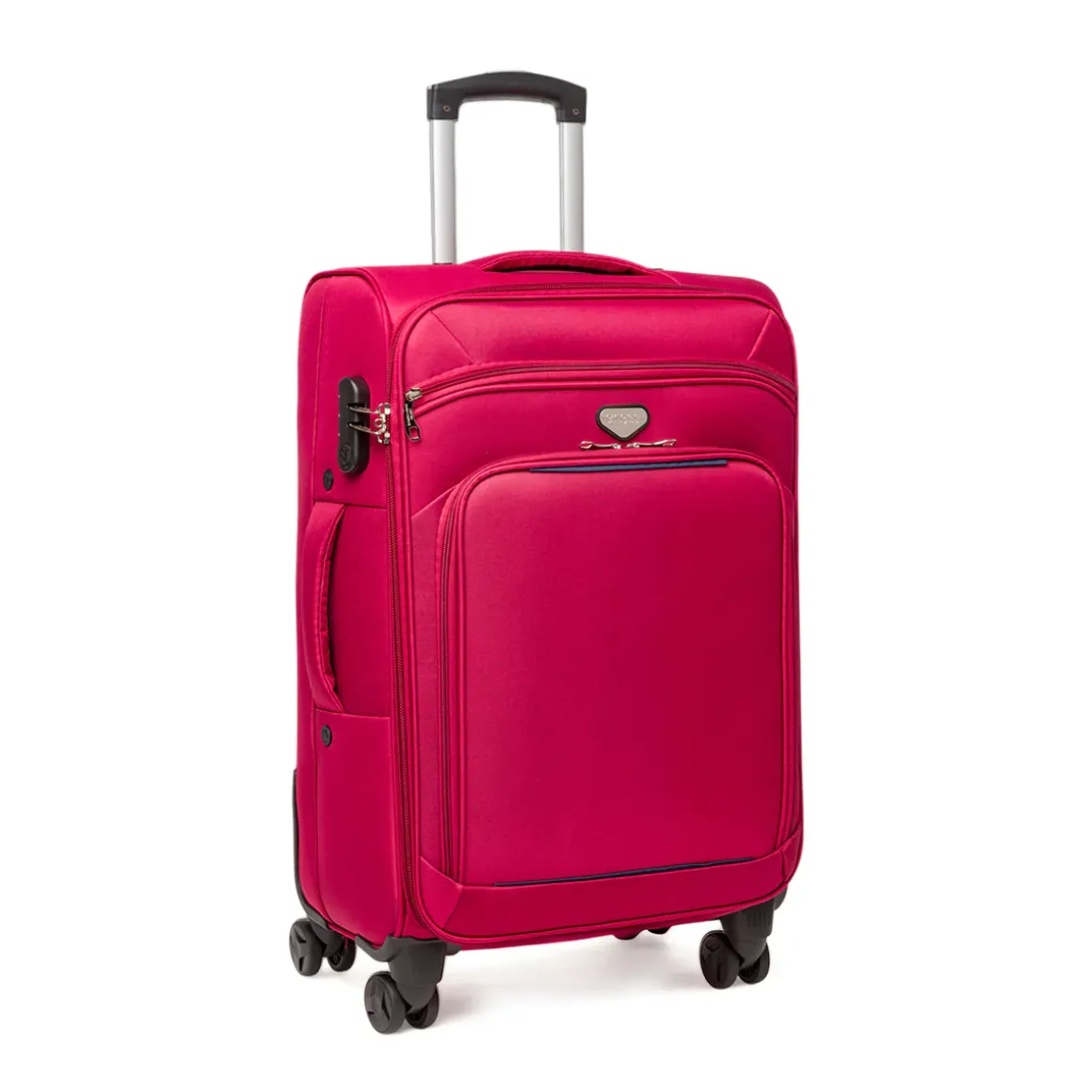 Valigia Trolley media da stiva Romeo Gigli Milano rossa in tessuto