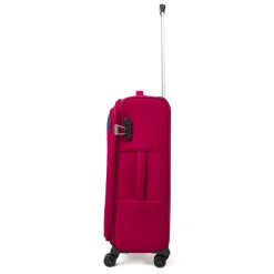 Valigia trolley media rossa con 4 ruote pivotanti Romeo Gigli Milano