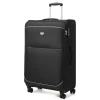 Valigia trolley nera da stiva in tessuto resistente Romeo Gigli Milano