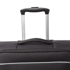 Valigia trolley nera da stiva in tessuto resistente Romeo Gigli Milano