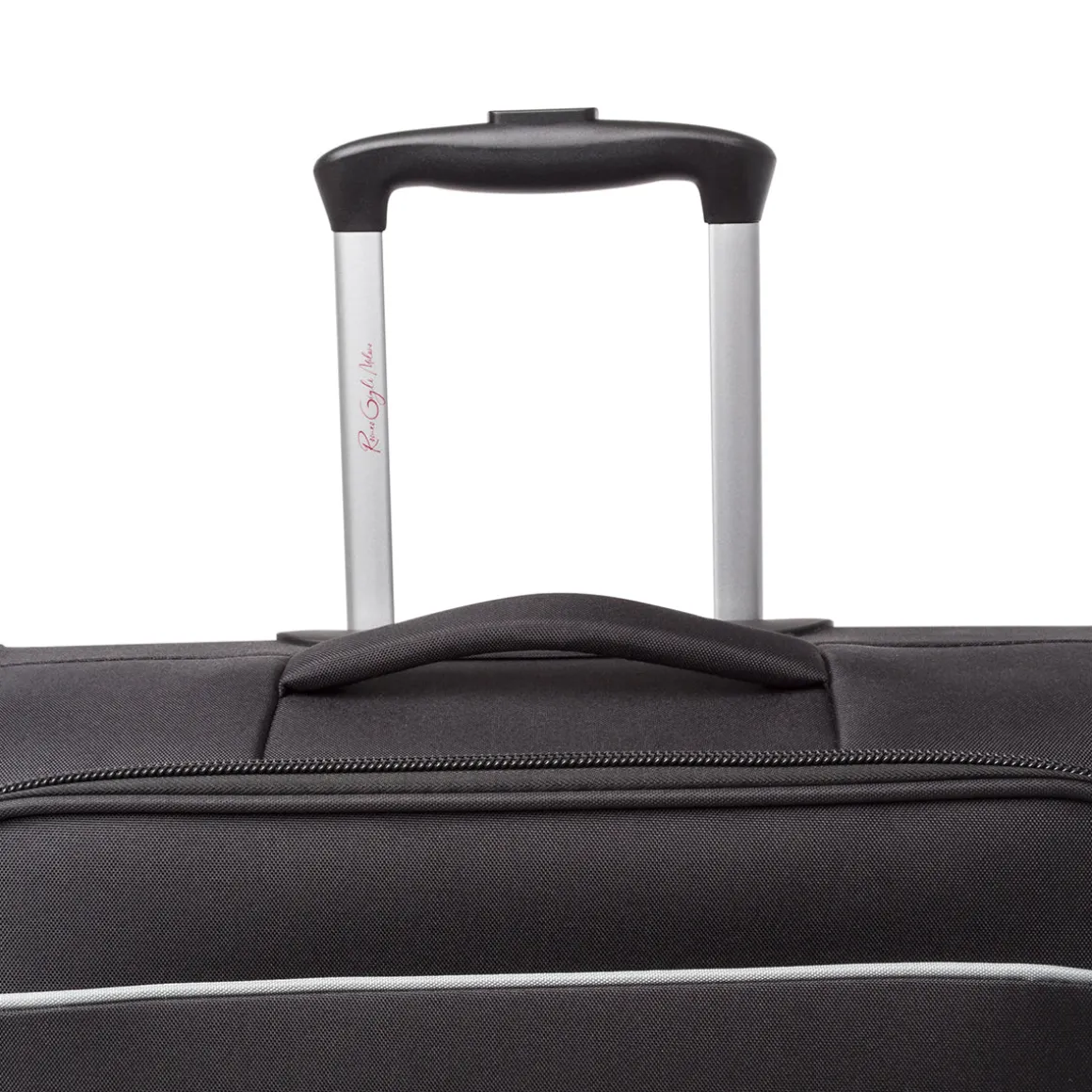 Valigia trolley nera da stiva in tessuto resistente Romeo Gigli Milano