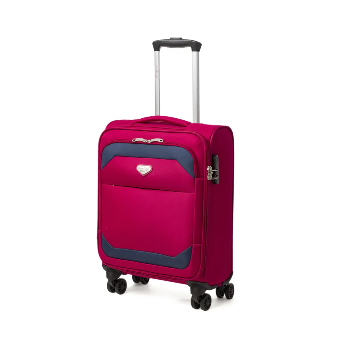 Valigia trolley piccolo rosso in tessuto resistente Romeo Gigli Milano