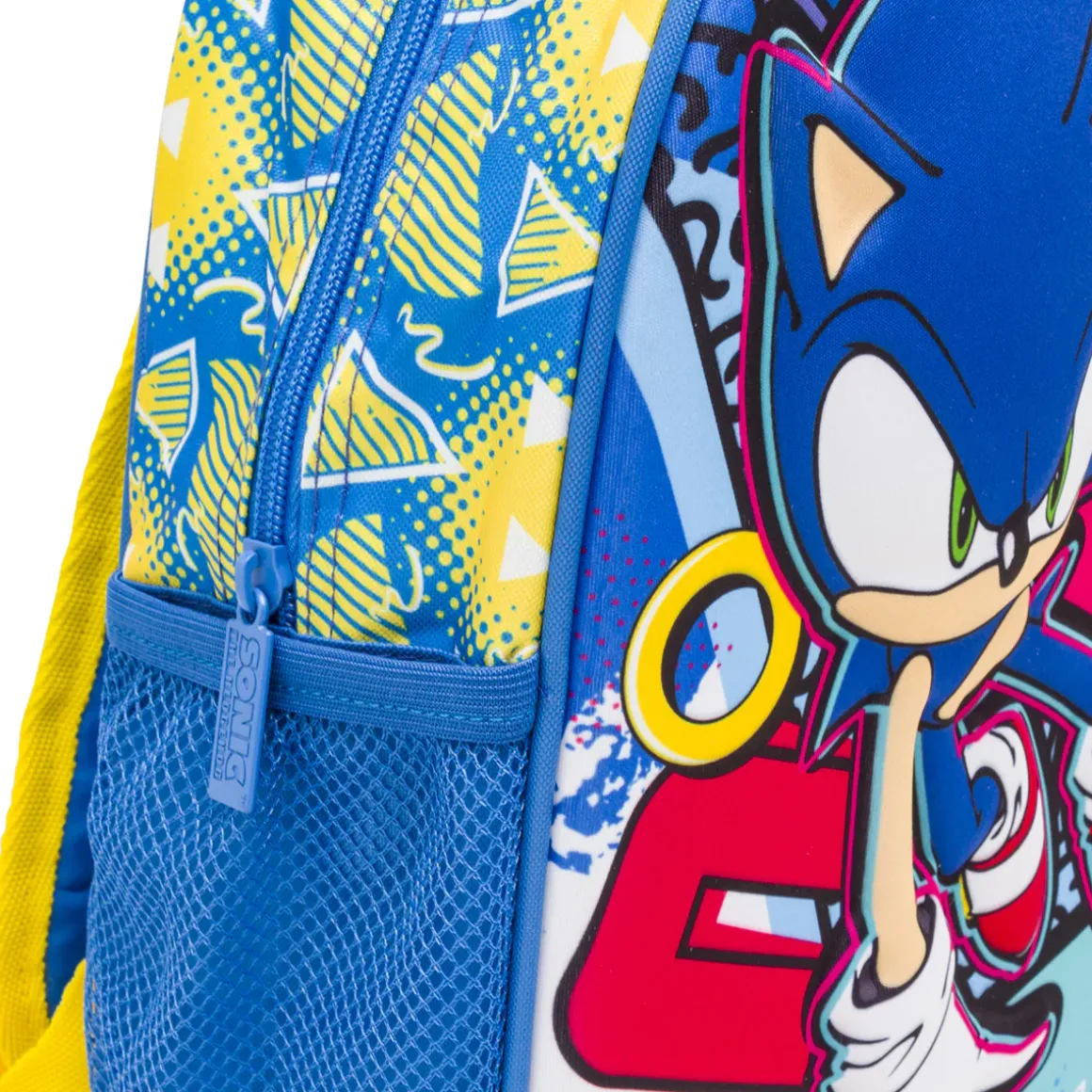 Zainetto Blu e giallo con stampa del riccio veloce da Bambino Sonic