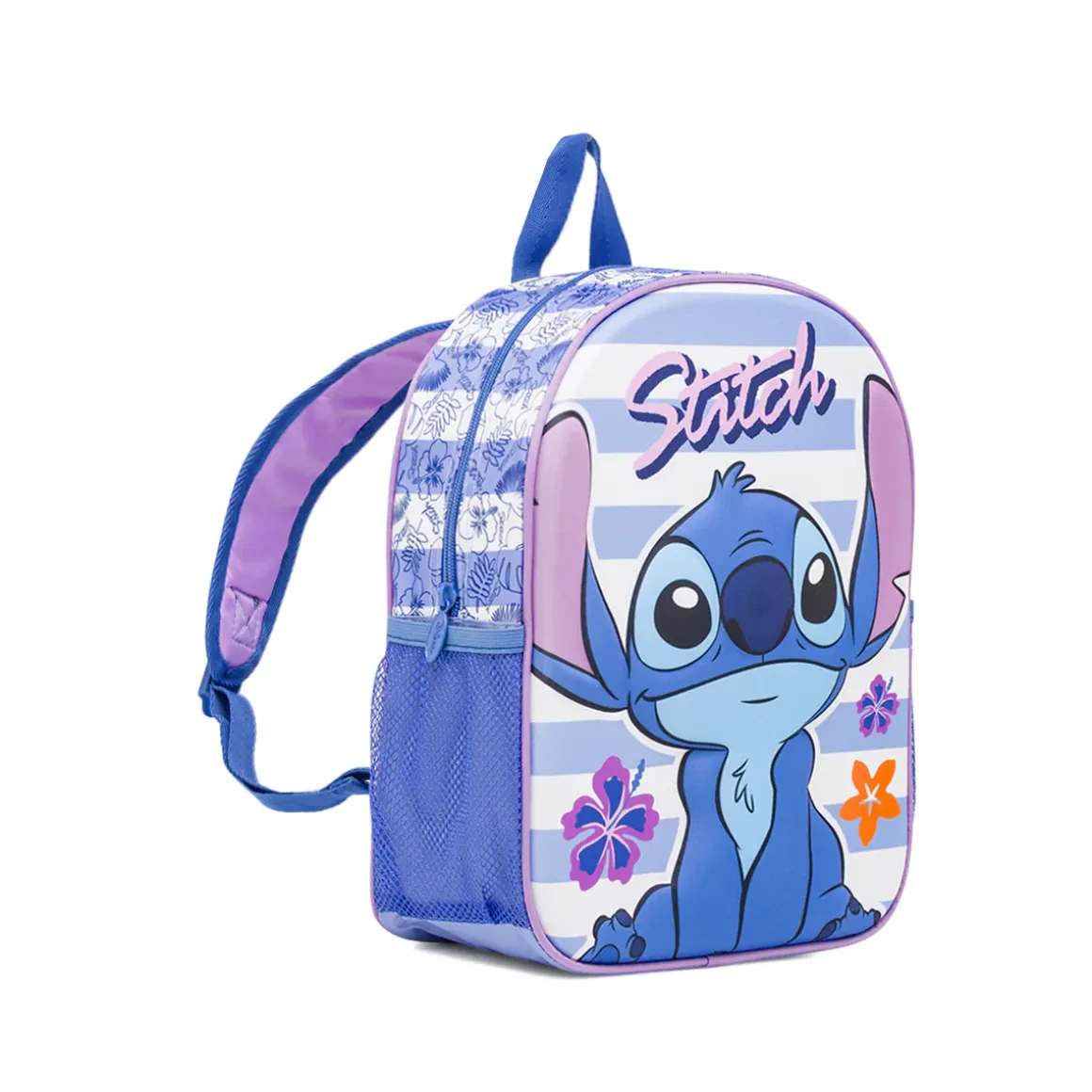 Zainetto Disney Stitch Blu e lilla con stampa tropicale