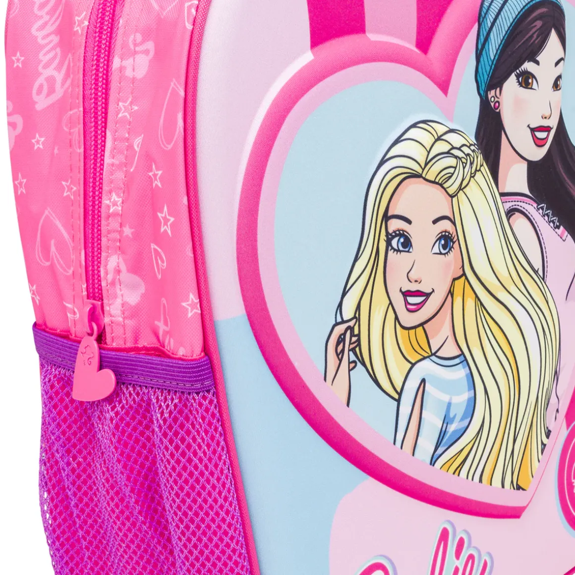 Zainetto fucsia e rosa da Bambina con mega icona Barbie