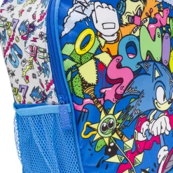 Zainetto trolley da Bambino blu con dettagli multicolore Sonic