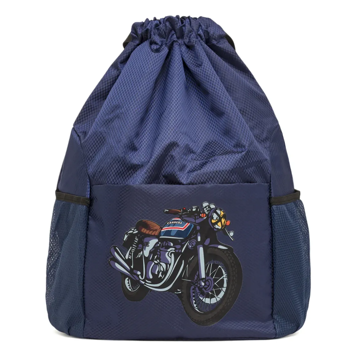 Zaino blu Uomo con stampa grafica moto e tasche a rete Carrera Jeans