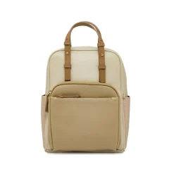 Zaino da donna beige con dettagli multicolore Lora Ferres
