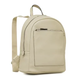 Zaino da donna beige con tasca frontale Lora Ferres