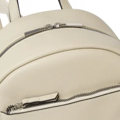 Zaino da donna beige con tasca frontale Lora Ferres