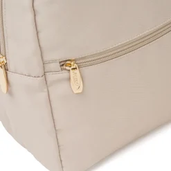 Zaino da Donna Beige in tessuto tecnico con zip oro Dimensione Danza
