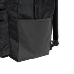 Zaino nero con logo oro e numerose tasche adidas