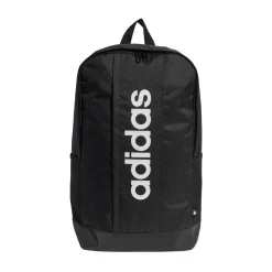 Zaino nero con tasca e logo frontale adidas