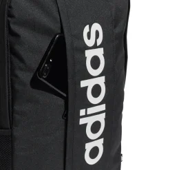 Zaino nero con tasca e logo frontale adidas