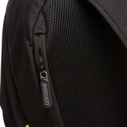 Zaino sportivo nero con dettagli giallo fluo e logo Ducati Corse