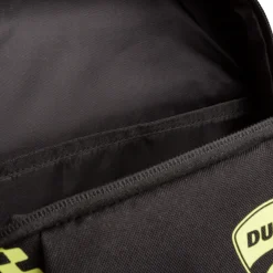 Zaino sportivo nero con dettagli giallo fluo e logo Ducati Corse