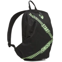 Zaino sportivo nero con dettagli verde fluo e logo Ducati Corse