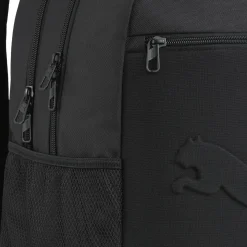 Zaino sportivo nero con logo in rilievo e chiusura zip Puma