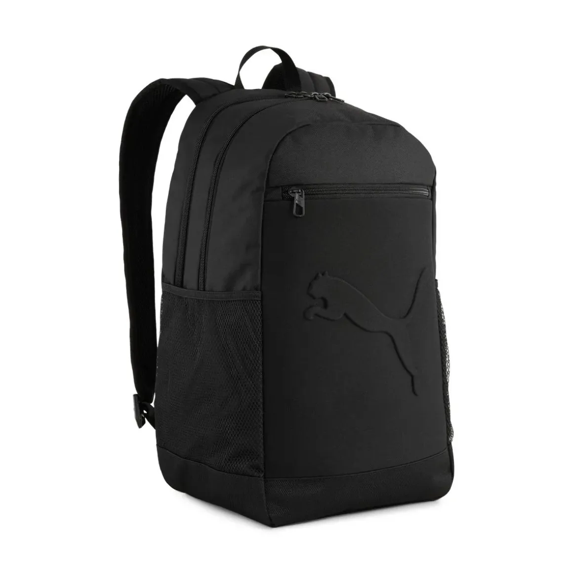 Zaino sportivo nero con logo in rilievo e chiusura zip Puma