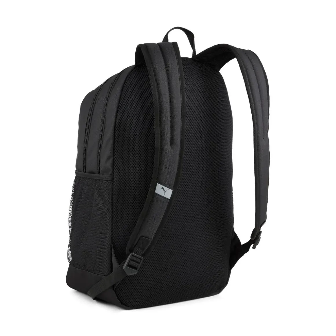 Zaino sportivo nero con logo in rilievo e chiusura zip Puma