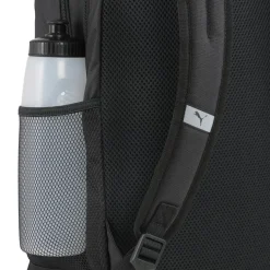 Zaino sportivo nero con logo in rilievo e chiusura zip Puma