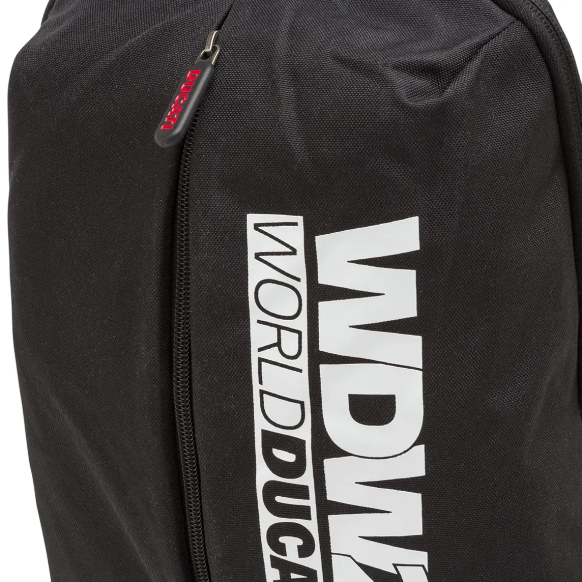 Zaino sportivo nero da Uomo con maxi stampa WDW 2026 Ducati