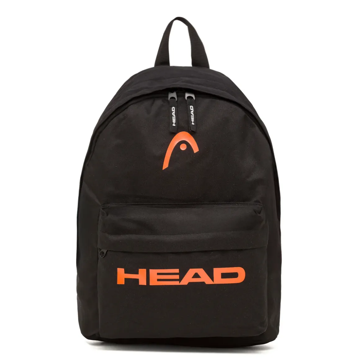 Zaino sportivo nero Unisex con tasche e logo arancione Head