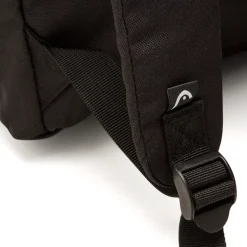 Zaino sportivo nero Unisex con tasche e logo arancione Head