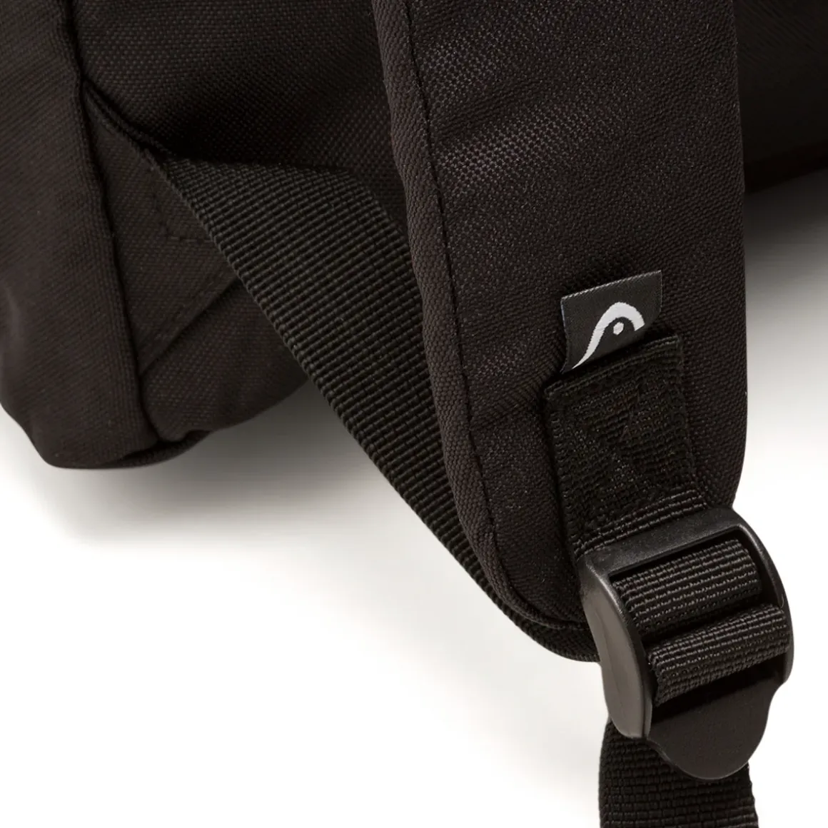 Zaino sportivo nero Unisex con tasche e logo arancione Head