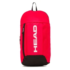 Zaino sportivo Unisex rosso e nero con tasca e logo bianco Head