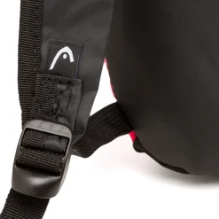 Zaino sportivo Unisex rosso e nero con tasca e logo bianco Head