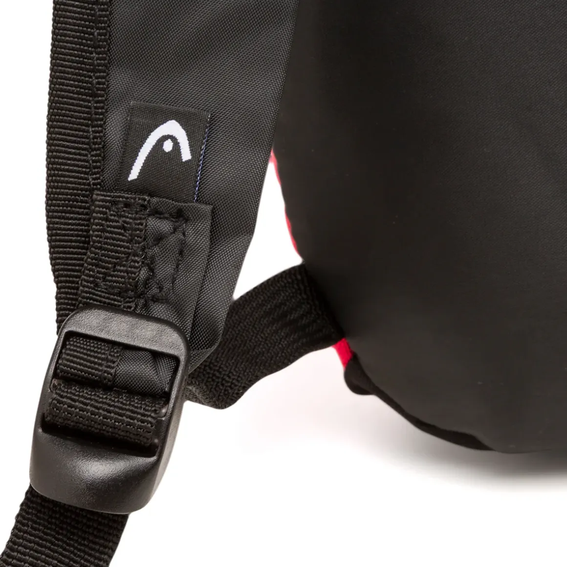 Zaino sportivo Unisex rosso e nero con tasca e logo bianco Head