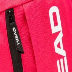 Zaino sportivo Unisex rosso e nero con tasca e logo bianco Head