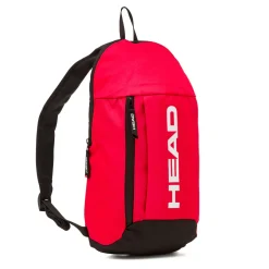 Zaino sportivo Unisex rosso e nero con tasca e logo bianco Head