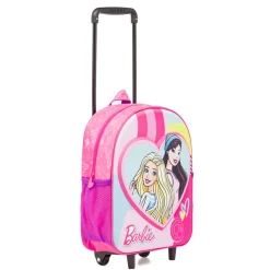 Zaino trolley Barbie Rosa con cuori e stampa da Bambina