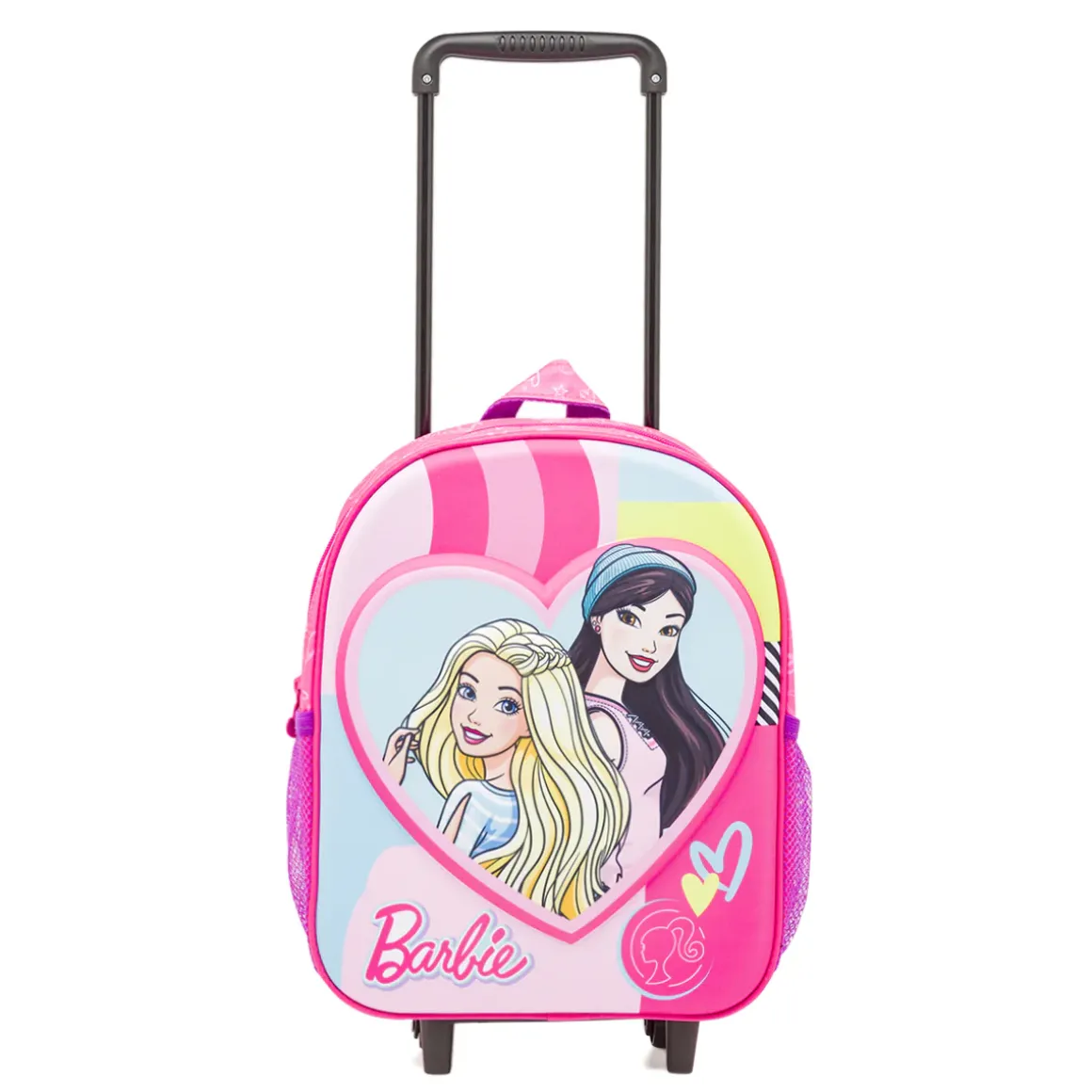 Zaino trolley Barbie Rosa con cuori e stampa da Bambina