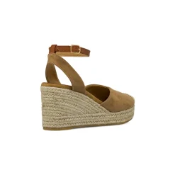 Zeppe Beige Donna effetto scamosciato con tacco 7,5 cm Lora Ferres