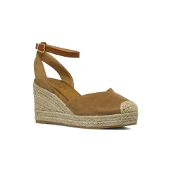 Zeppe Beige Donna effetto scamosciato con tacco 7,5 cm Lora Ferres
