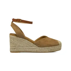 Zeppe Beige Donna effetto scamosciato con tacco 7,5 cm Lora Ferres